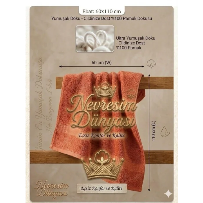 Nevresim Dünyası Prime Havlu 60x110 Kiremit