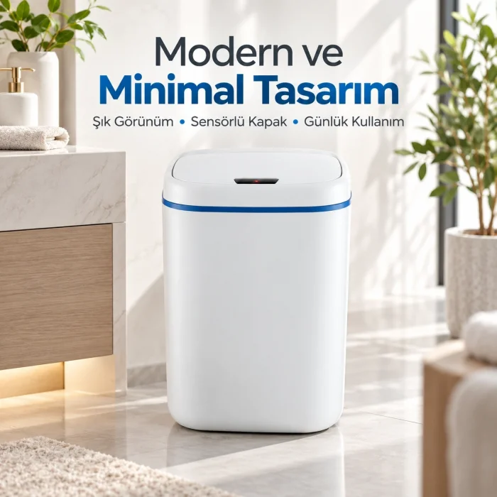 Ofis İçin 20L Otomatik Sensörlü Temassız Çöp Kovası