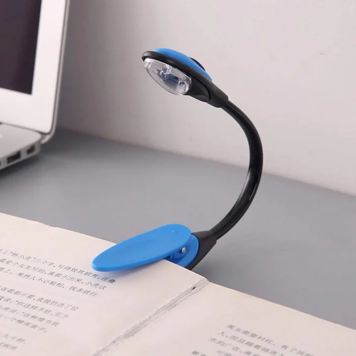 Okuma Işığı Led Booklight Kıskaçlı Pilli Model Led Işık