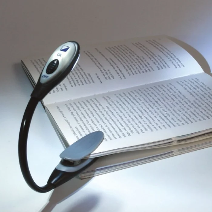 Okuma Işığı Led Booklight Kıskaçlı Pilli Model Led Işık