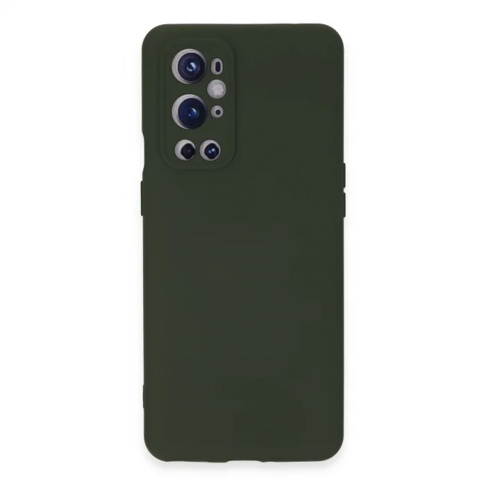 One Plus 9 Pro Kılıf Nano İçi Kadife Silikon - Koyu Yeşil