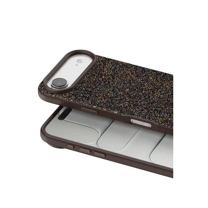 Onegif Apple iPhone 17 Air Uyumlu Bright Simli Kapak - Gold