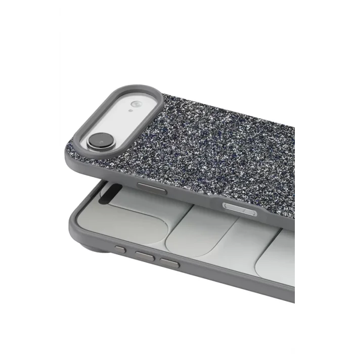 Onegif Apple iPhone 17 Air Uyumlu Bright Simli Kapak - Gümüş
