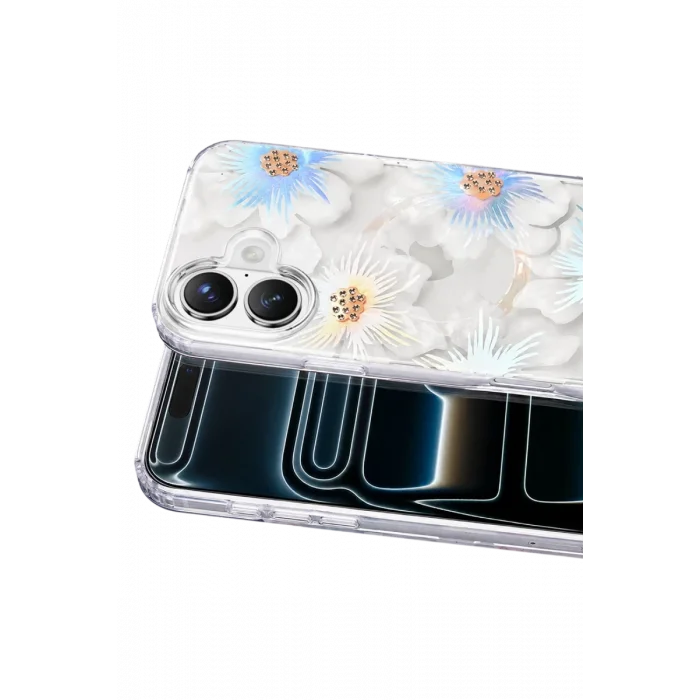 Onegif Apple iPhone 16 Uyumlu Desina Magsafe Kapak - Desen 2