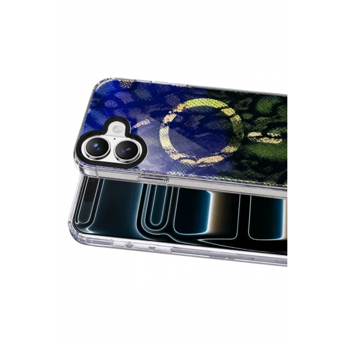 Onegif Apple iPhone 16 Uyumlu Desina Magsafe Kapak - Desen 7