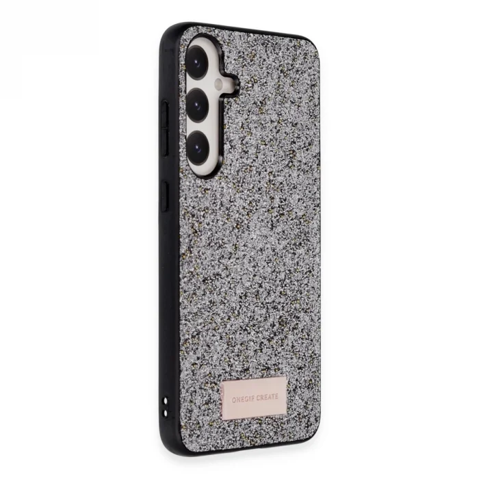 Onegif Samsung Galaxy A05s Bright Simli Kapak - Gümüş