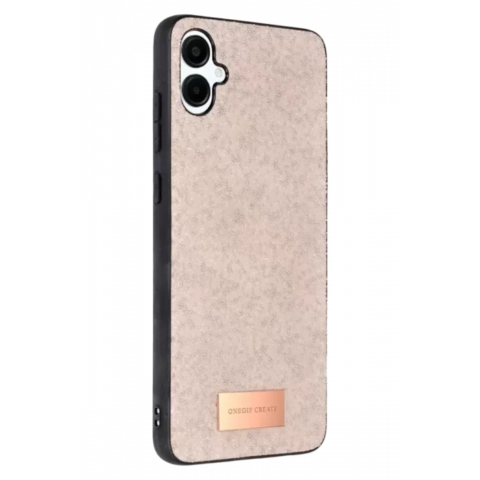 Onegif Samsung Galaxy A06 Uyumlu Bright Simli Kapak - Pembe