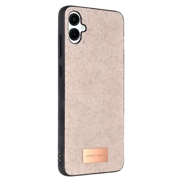 Onegif Samsung Galaxy A06 Uyumlu Bright Simli Kapak - Pembe