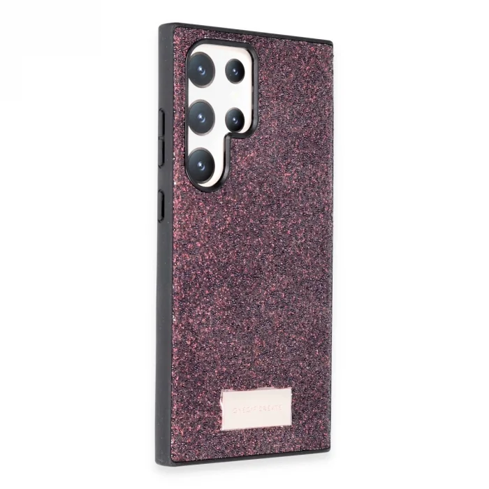 Onegif Samsung Galaxy S23 Ultra Bright Simli Kapak - Derin Mor