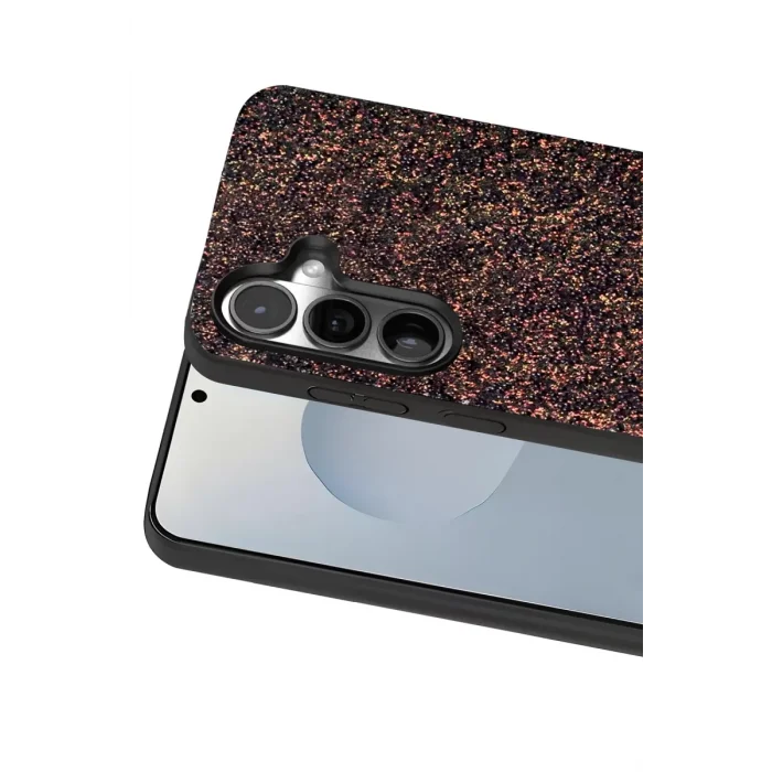 Onegif Samsung Galaxy S25 Plus Uyumlu Bright Simli Kapak - Derin Mor