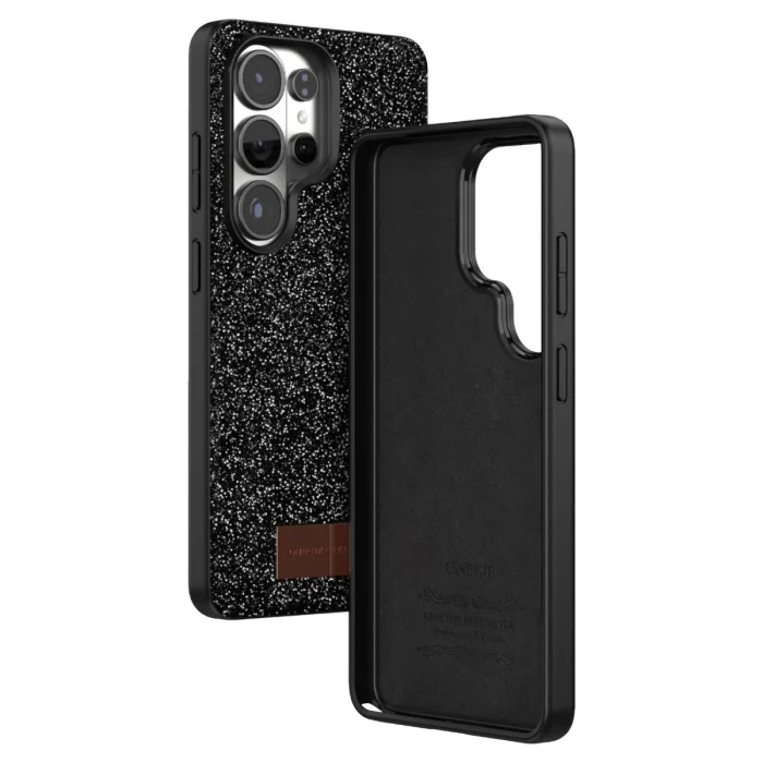 Onegif Samsung Galaxy S26 Ultra Bright Simli Kapak - Siyah