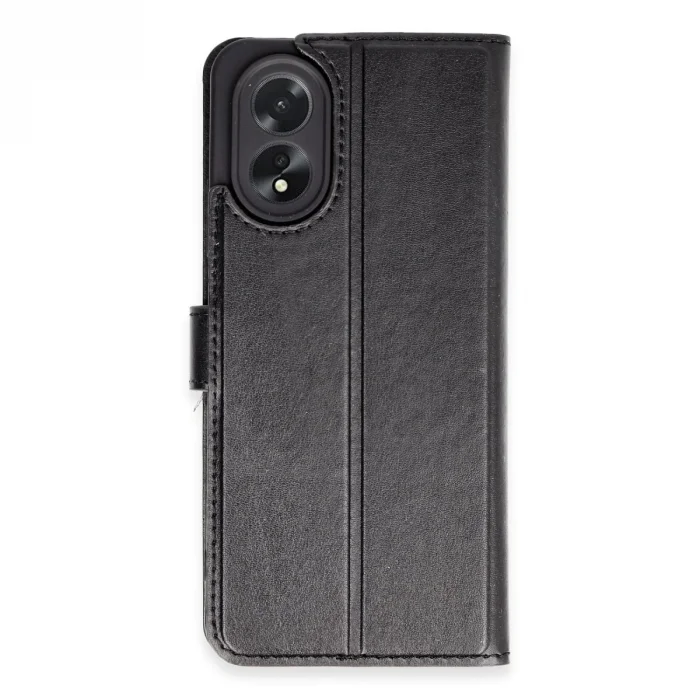 Oppo A38 Kılıf Trend S Plus Kapaklı Kılıf - Siyah