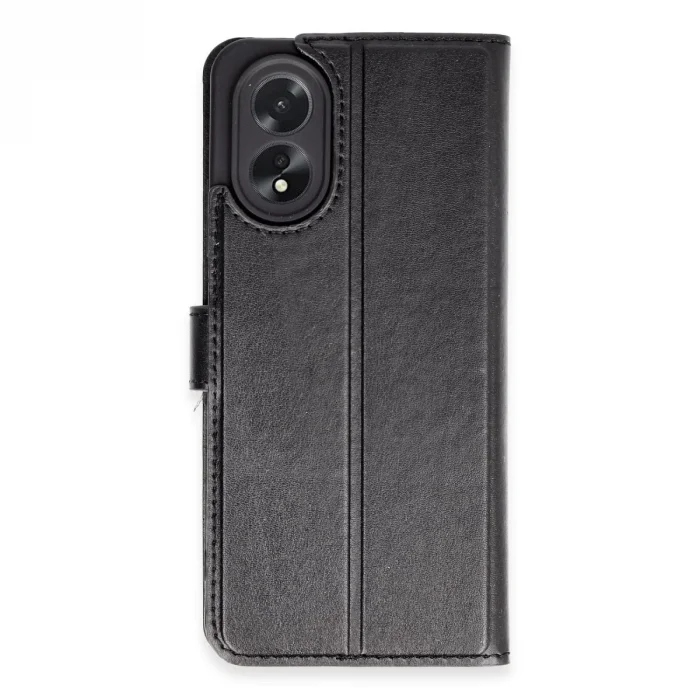 Oppo A38 Kılıf Trend S Plus Kapaklı Kılıf - Siyah