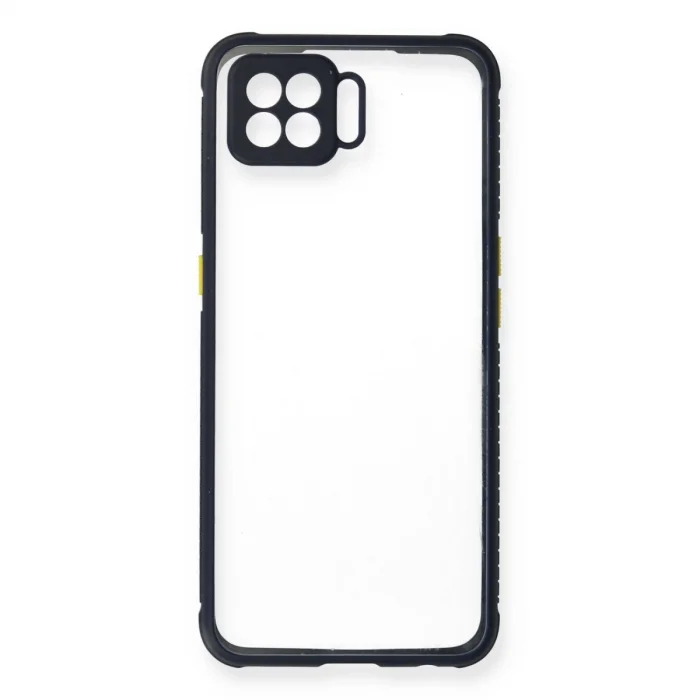 Oppo A73 Kılıf Miami Şeffaf Silikon - Lacivert