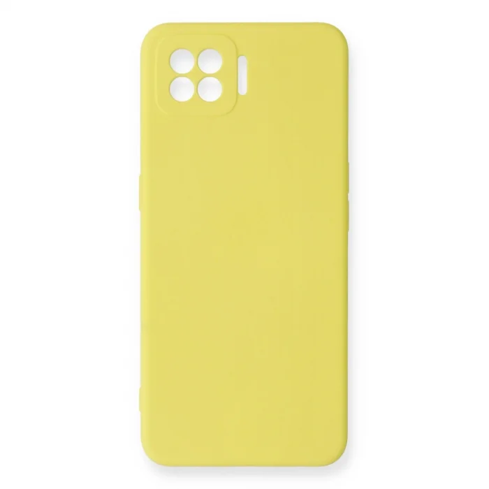 Oppo A73 Kılıf Nano İçi Kadife Silikon - Sarı