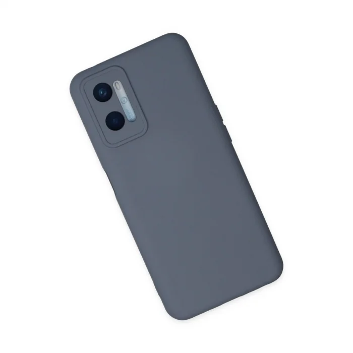Oppo A96 Kılıf Nano İçi Kadife Silikon - Gri