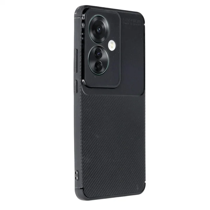 Oppo Reno 11f Kılıf Auto Focus Karbon Kapak - Siyah