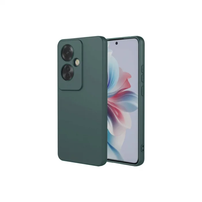 Oppo Reno 11f Kılıf First Silikon - Koyu Yeşil