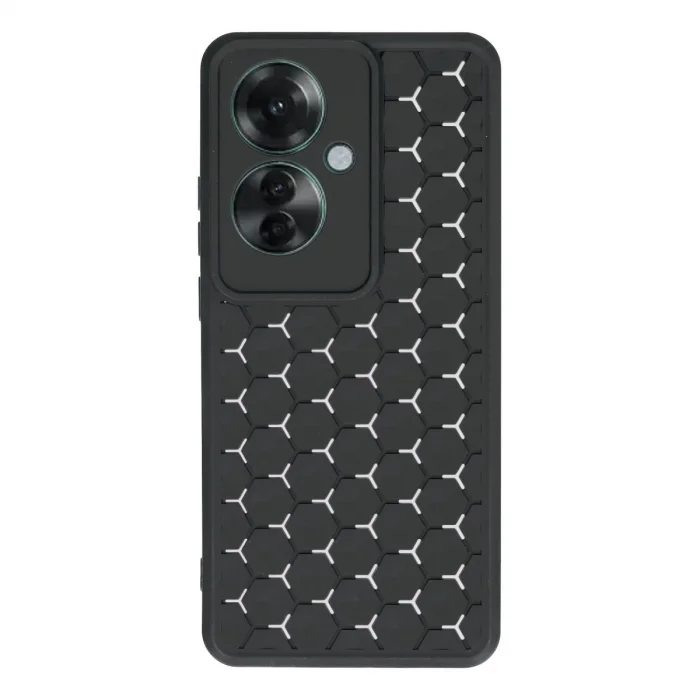 Oppo Reno 11f Kılıf Petek Silikon Kapak - Siyah