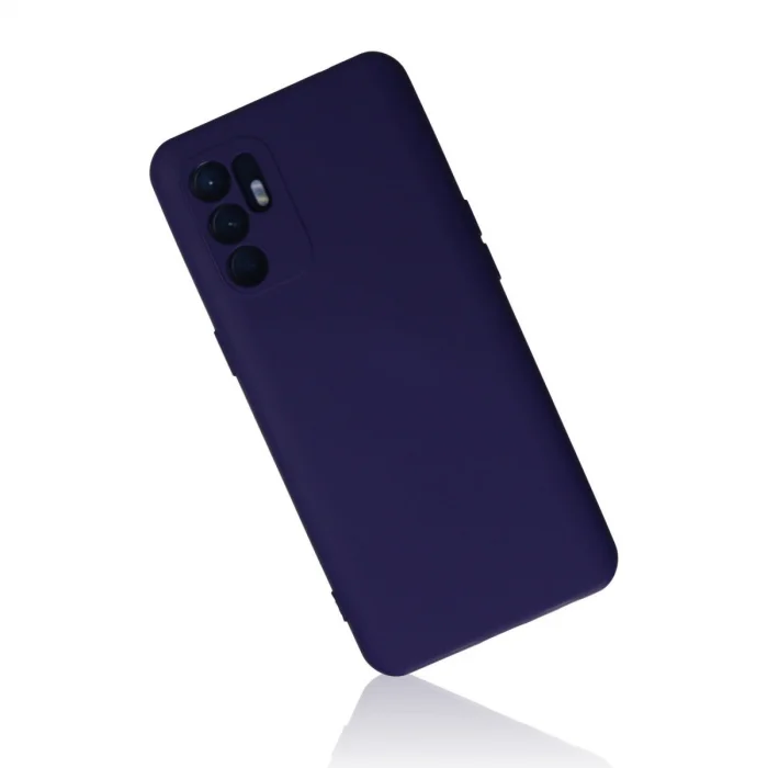 Oppo Reno 6 Kılıf Nano İçi Kadife Silikon - Mor