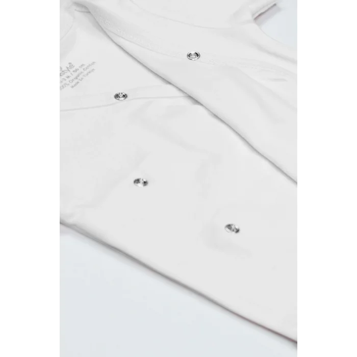 Organik Natural Basic Style Kruvaze Uzun Kol Body BS17102 Beyaz