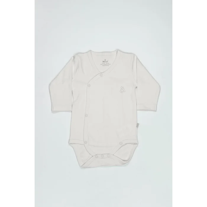 Organik Natural Basic Style Kruvaze Uzun Kol Body BS17102 Ekru