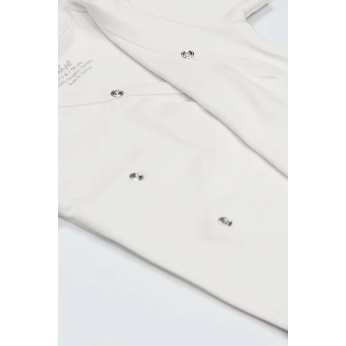 Organik Natural Basic Style Kruvaze Uzun Kol Body BS17102 Ekru