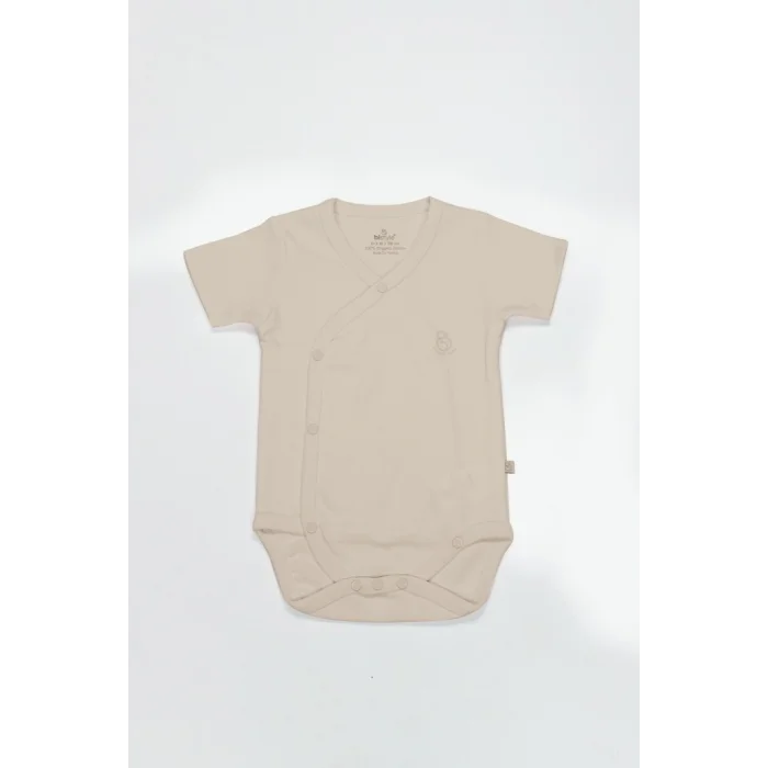 Organik Natural Basic Style Kruvaze Yarım Kol Body BS17101 Bej