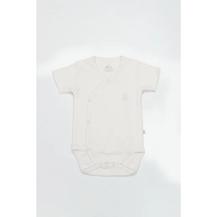 Organik Natural Basic Style Kruvaze Yarım Kol Body BS17101 Ekru