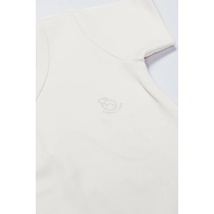 Organik Natural Basic Style Kruvaze Yarım Kol Body BS17101 Ekru