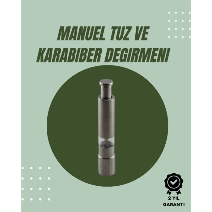 Orta Boy Kararbiber ve Tuz Öğütücü – Kolay Kullanım, Şık Tasarım