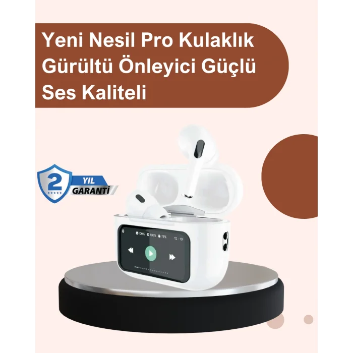 Otomatik Bağlantılı Bluetooth Kulaklık ANC Özellikli Su ve Ter Dayanıklı