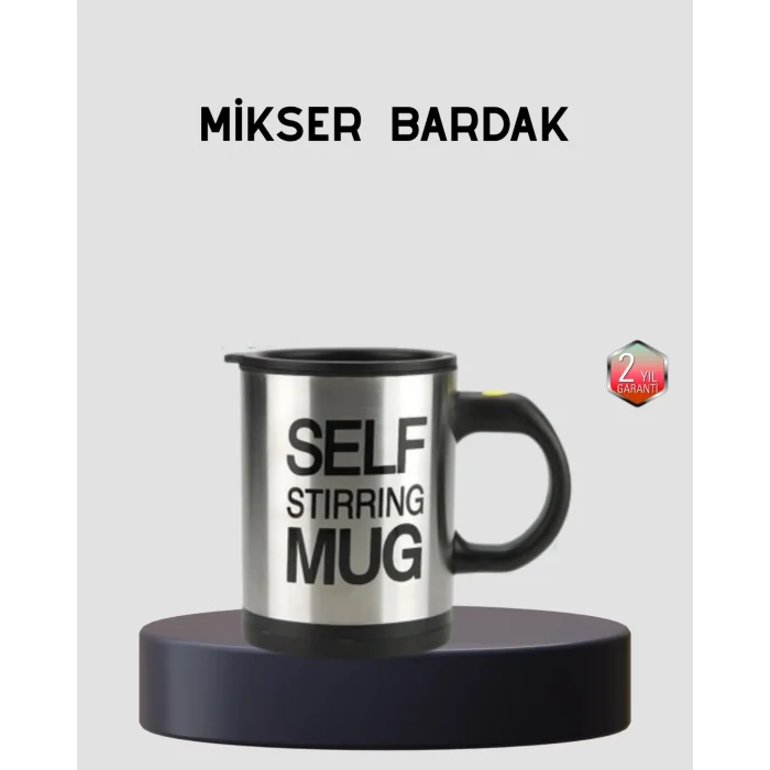 Otomatik Karıştıran Akıllı Kupa – Paslanmaz Çelik, Isı Korumalı