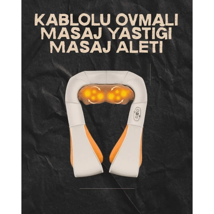 Ovmalı Isıtmalı Elektrikli Masaj Aleti – Boyun, Sırt, Bel, Omuz ve Bacak İçin Profesyonel Masaj Aleti