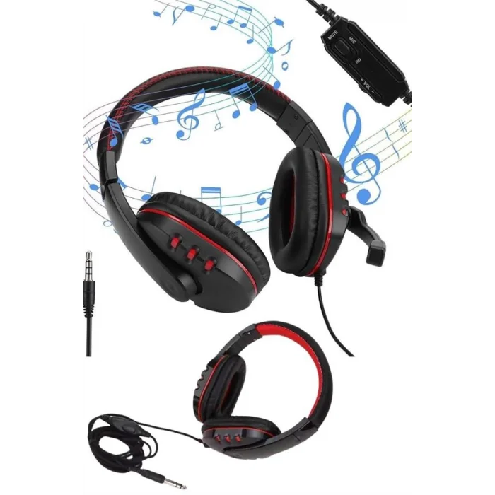 Oyuncu Kulaklığı Kulak Üstü Kablolu Gaming Kulaklık Mikrofonlu ANC Özelliği
