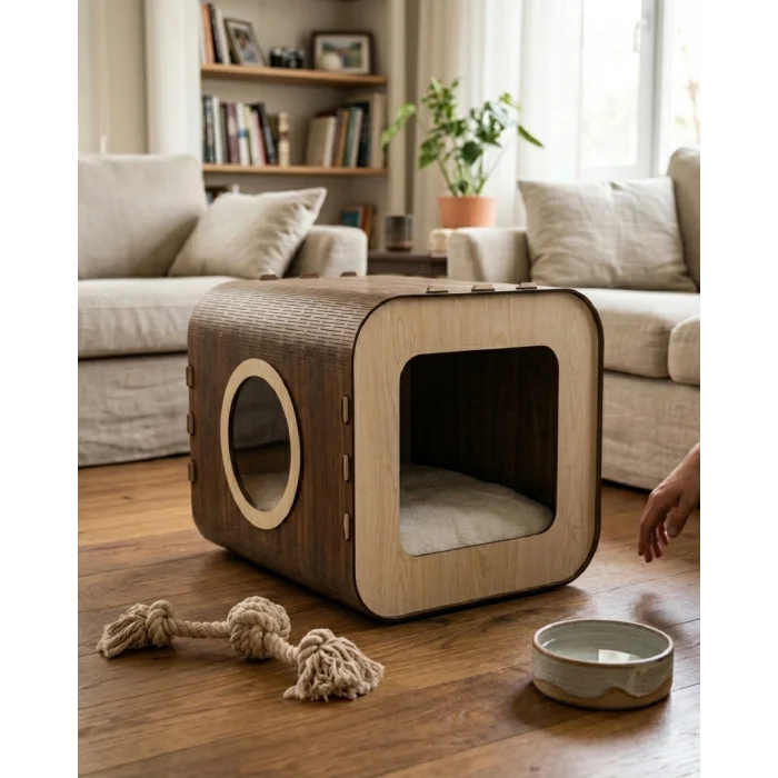 Özel Tasarım Fusion MDF Kedi Evi