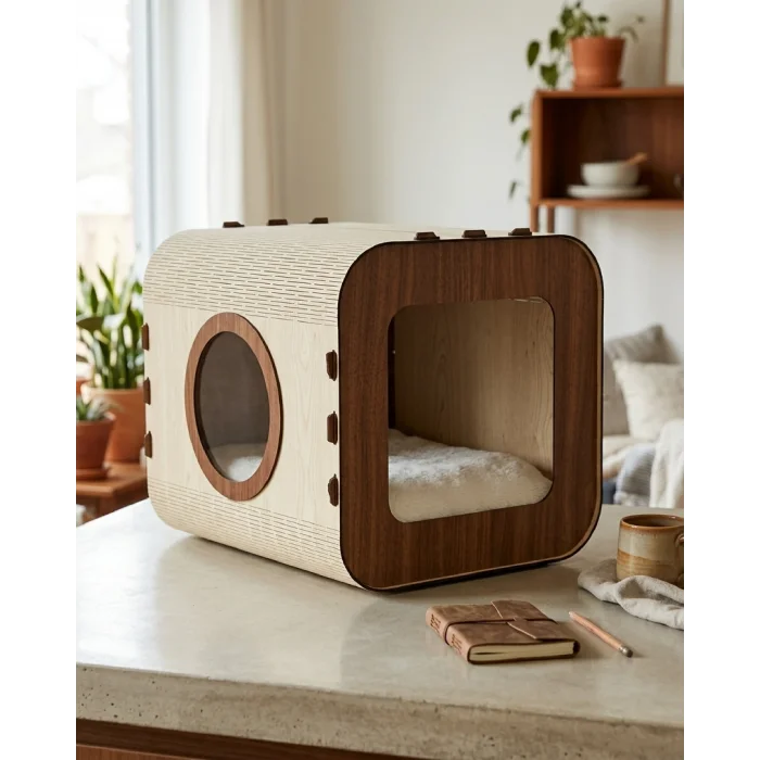 Özel Tasarım Vista MDF Kedi Evi