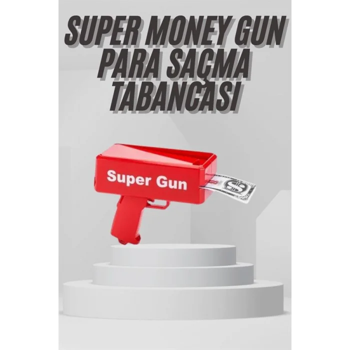 Para Dolar Saçma Para Atma Tabancası Otomatik Kırmızı Oyuncak