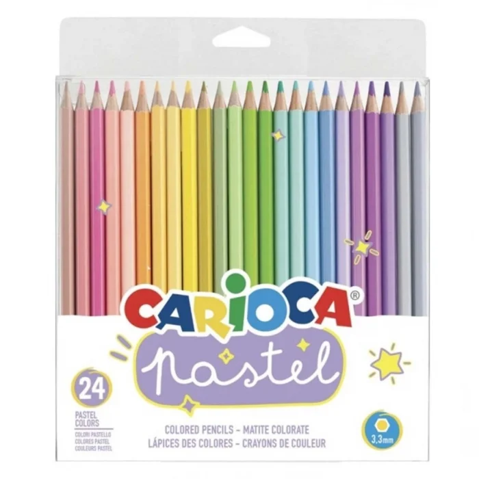 Pastel Renkli Kuru Boya Kalemi 24lü