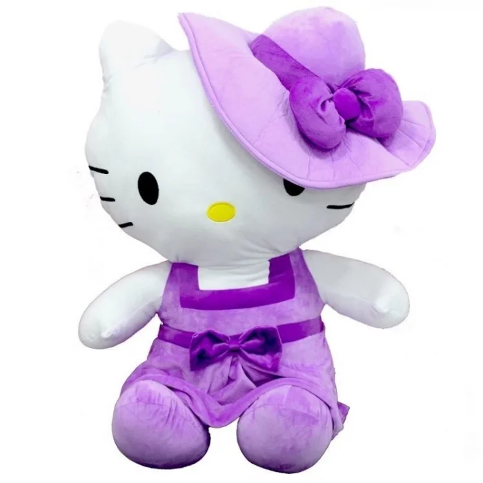 Peluş Hello Kitty Elbiseli Şapkalı 36 cm - 1  Adet Stokta Olan Gönderilir