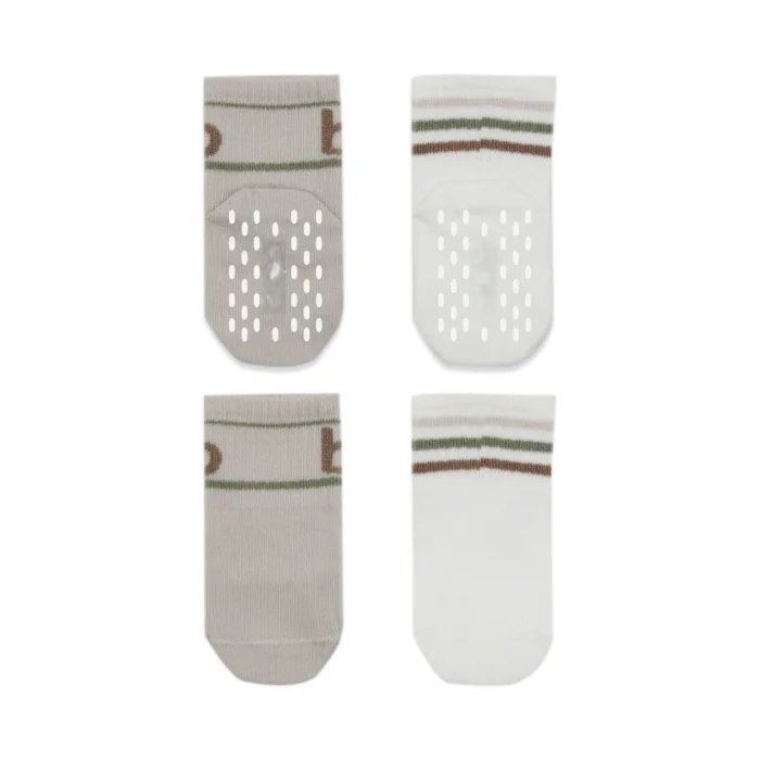 Penye Kaymaz Soket Çorap 2li 10144 Taş Ekru