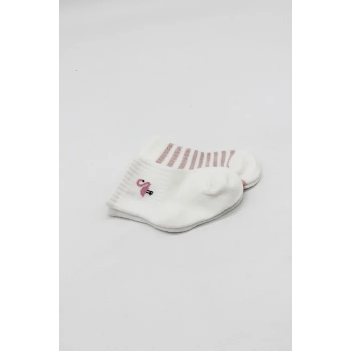 Penye Soket Çorap 2li 10139 Ekru Lila