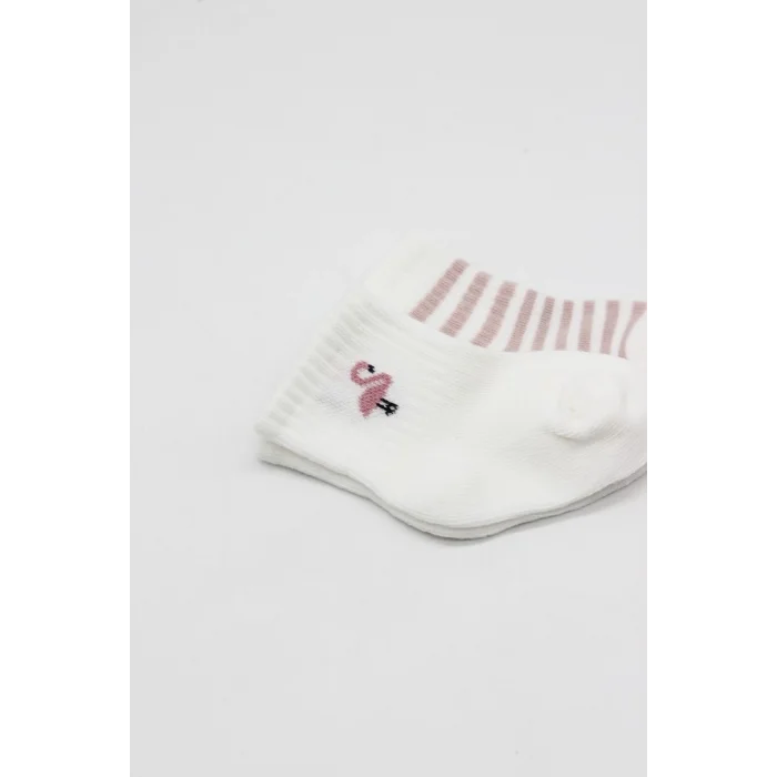 Penye Soket Çorap 2li 10139 Ekru Lila