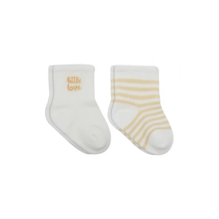 Penye Soket Çorap 2li 10139 Ekru Somon