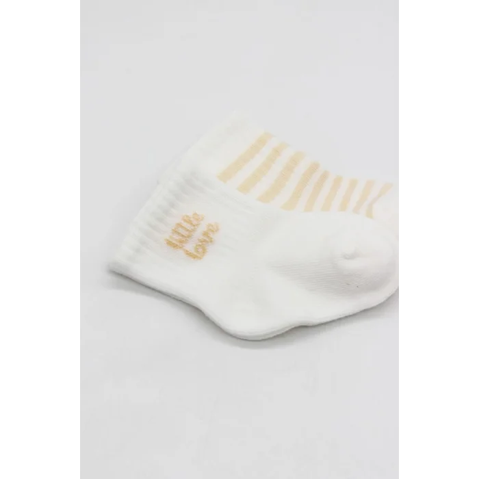 Penye Soket Çorap 2li 10139 Ekru Somon