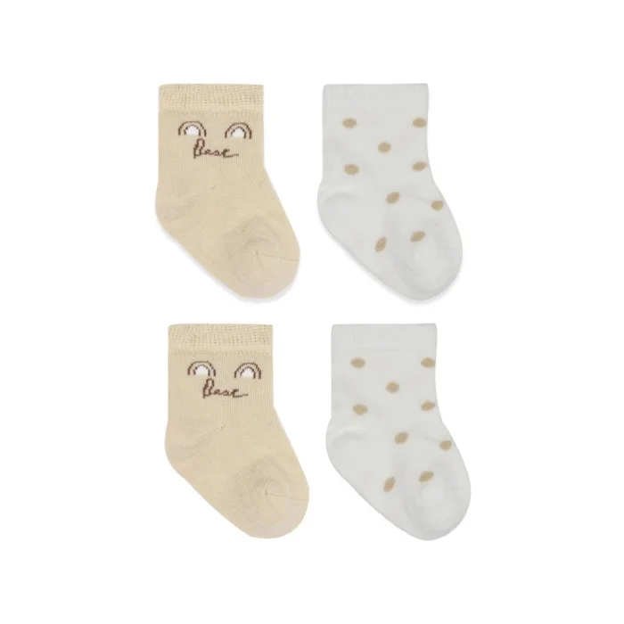 Penye Soket Çorap 2li 10142 Ekru Kahve