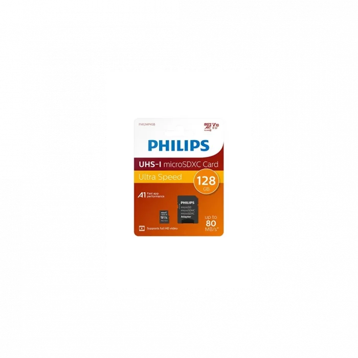 PHILIPS FM12MP45B/00, 128GB, SDXC, UHS-I, U1, Class10, MicroSD Kart Bellek (SD Adaptörlü)