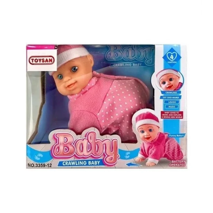 PİLLİ EMEKLEYEN SESLİ BEBEK - 1 Adet Stokta Olan Gönderilir