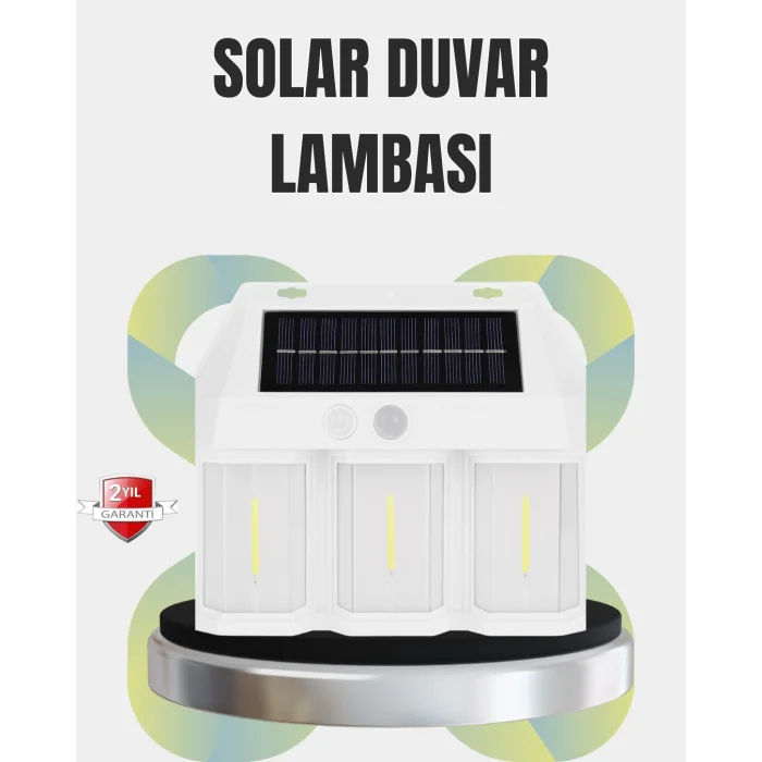 PIR Sensörlü Solar Lamba – Otomatik Şarj ve Gece Aydınlatma