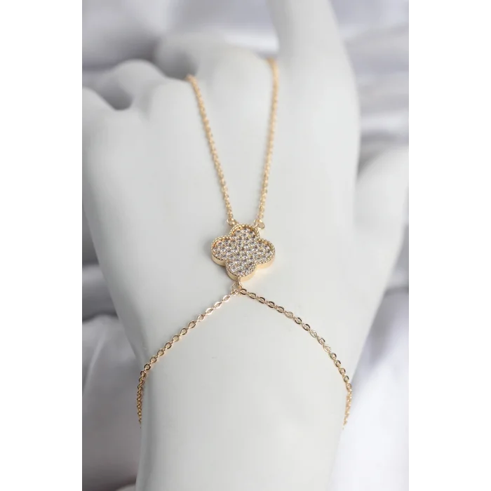 Pirinç Gold Renk Yonca Model Kadın Şahmeran